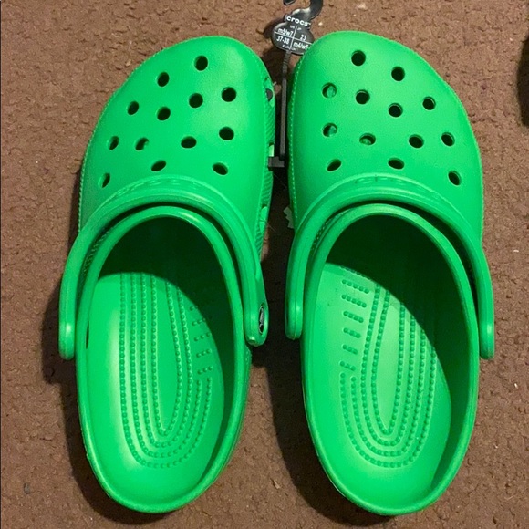 lime green crocs